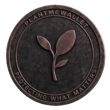 PMW coin with the PlantMe emblem